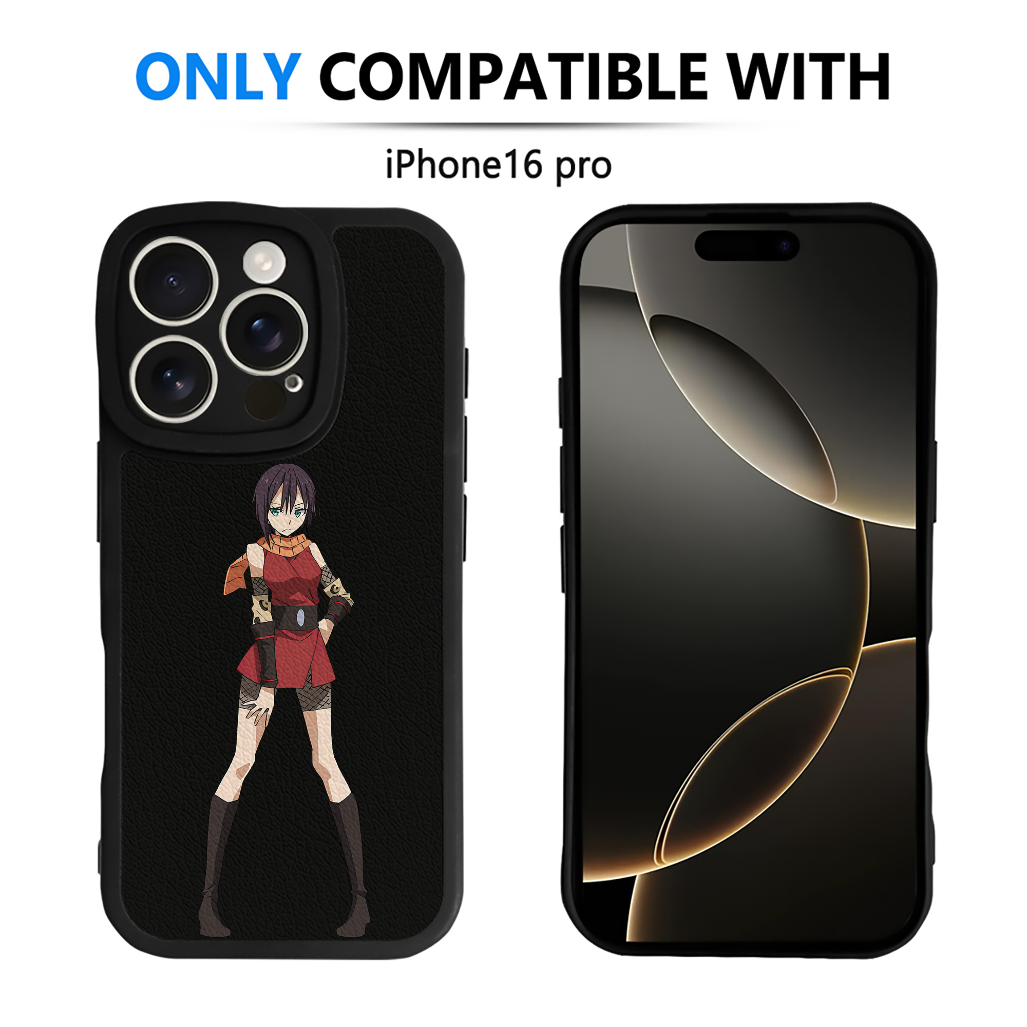 （画像用） 転スラ Regarding Reincarnated to Slime 【iPhone 16シリーズ対応】シリコンスマホケース（レザー調） 材質：シリコン